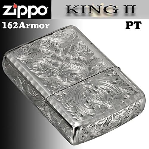 Zippo Armor Case Arabesque Platinum Plating Tank 5-Sides Etching Japan Limited King2