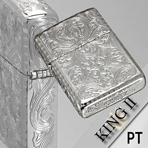 Zippo Armor Case Arabesque Platinum Plating Tank 5-Sides Etching Japan Limited King2
