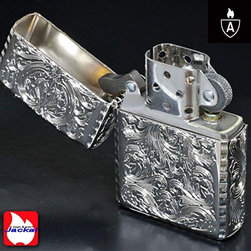 Zippo Armor Case Arabesque Platinum Plating Tank 5-Sides Etching Japan Limited King2