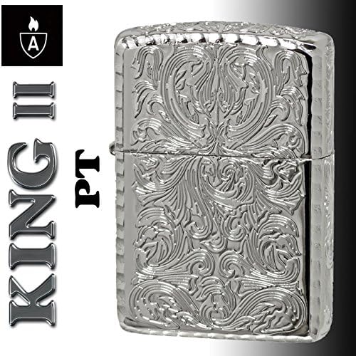 Zippo Armor Case Arabesque Platinum Plating Tank 5-Sides Etching Japan Limited King2
