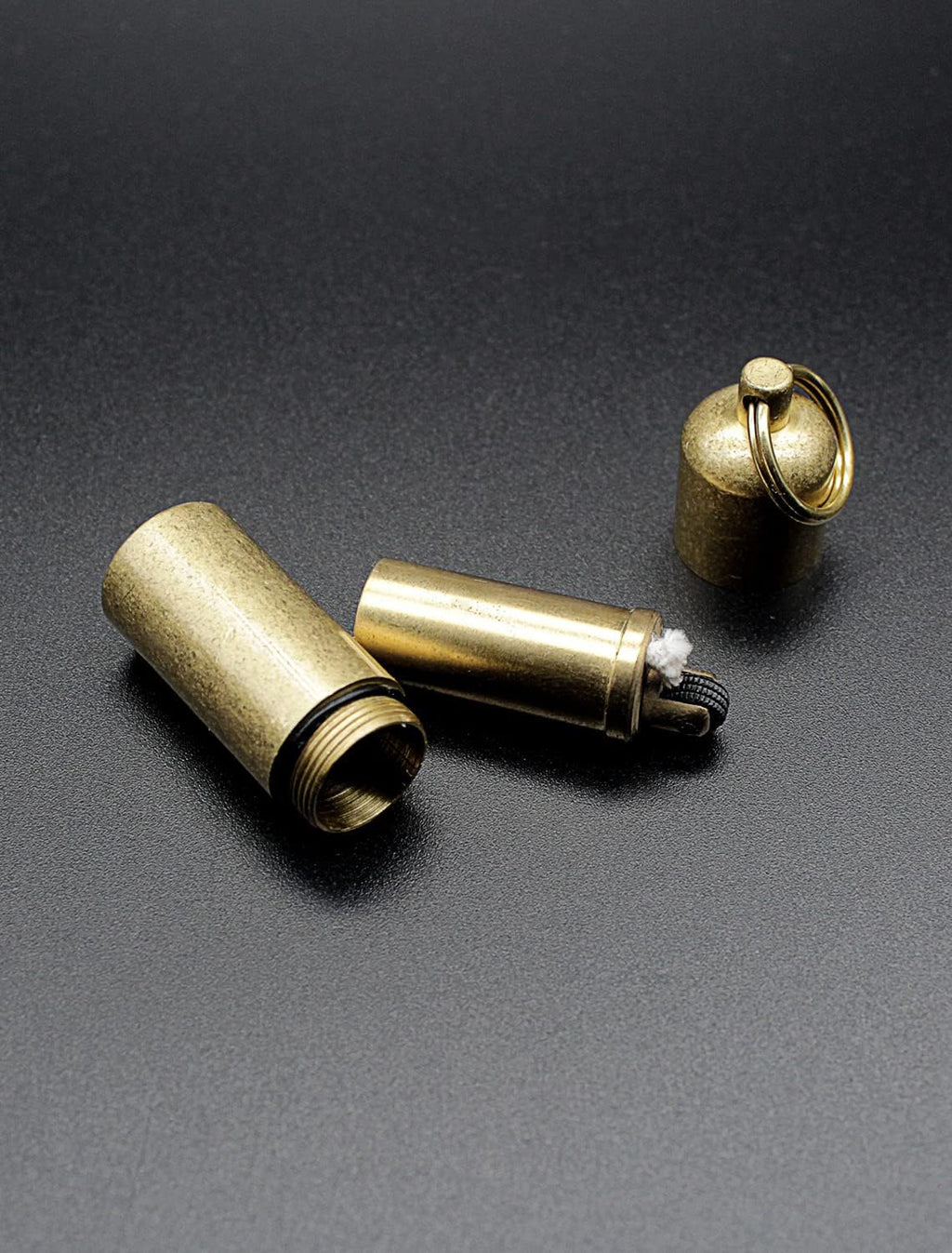 PPFISH Mini Brass Lighter - EDC Peanut Lighter Keychain - Waterproof Fire Starter Especially for Survival and Emergency Use
